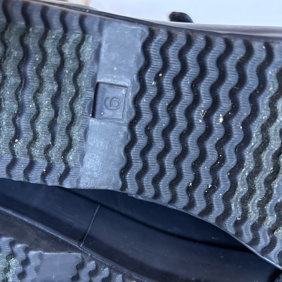 New London Fog 9 Womens Buckie Rain Boots Blue Low Rubber Tie - Picture 6 of 6